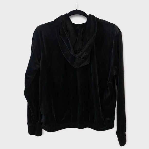 Fila Black Y2K 2000’s Plush Velvety Track Suit Two Piece Zip Up Top Sweater - Picture 3 of 7